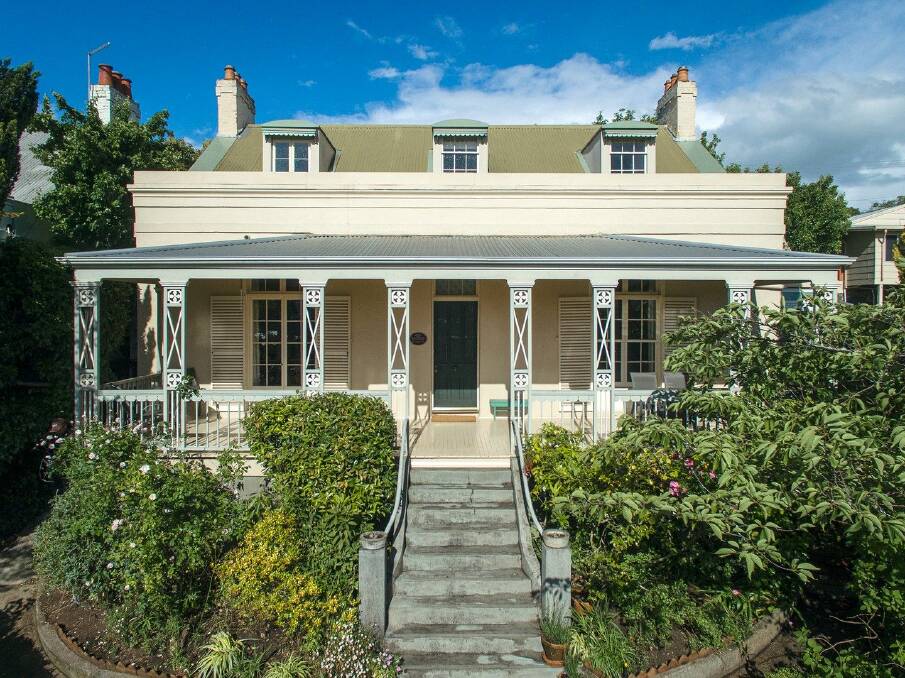The 1850s villa residence at 13 Welman Street, Launceston, sits on 801 square metres overlooking the CBD. Picture: Supplied 