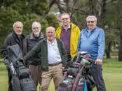 Veteran golfers Ross Millar, George Parll, Brian Carswell, David Sadler and Greg Murden. Picture by Craig George