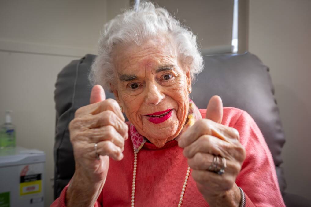 June McKenzie turned 100 on Tuesday. Picture by Paul Scambler 