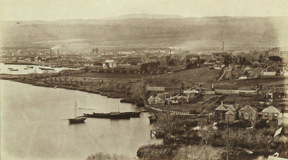 Part of Launceston in 1880 showing the Russian Wharf in the foreground. Market Wharf is on the bay at the top left with Salisbury Foundry and the River View Hotel in Lower Charles Street. The 1830s warehouse in Canal Street is still standing. This inlet became muddy at low tide and was reclaimed in 1906 to extend the Alexandra Wharf. Picture: Anson Brothers, Launceston Library, LPIC 13-1-74