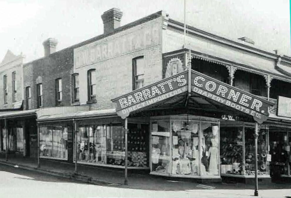 James Barratt's first store at the corner of Rooke and Stewart streets in Devonport circa 1910. Picture supplied by Mark Barratt
