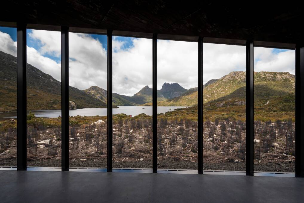 The view of Cradle Mountain from the new observation deck. Picture by Phillip Biggs