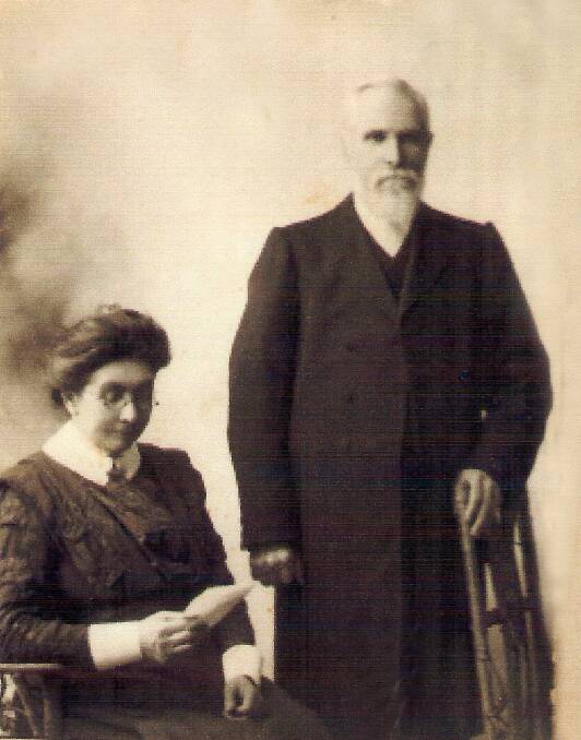 James Barratt Snr and his first wife Maria c.1890. She died of liver disease in 1895. Picture supplied by Mark Barratt