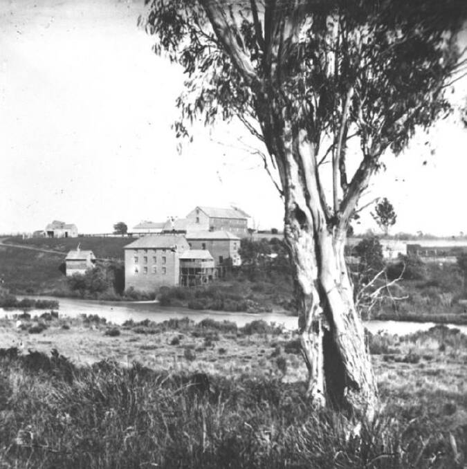 View of Ritchie's Mill at Scone, near Perth. It was destroyed by fire in February 1870. Picture: QVM:1997:P:0134
