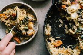 Roasted butternut orzo bake. Picture by Hugh Forte