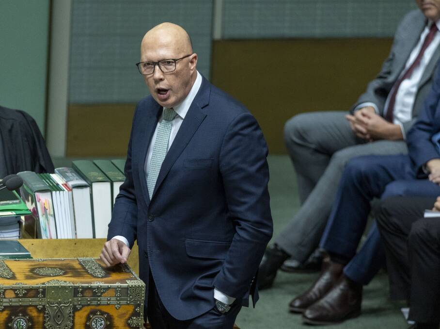 Leader of the Opposition Peter Dutton. Picture by Gary Ramage 