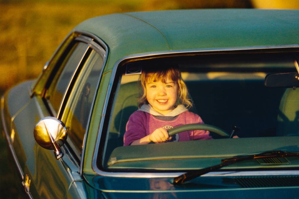 My daughter Bek loved the Valiant's six seats, she could sit up front in the middle. August 4, 1998.