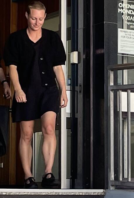 Karli Breeze Davison leaving the Launceston Magistrates court in April Picture Nick Clark