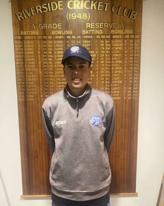 Caleb Brewer, 16, will make his debut for Riverside. Picture by Riverside Cricket Club 