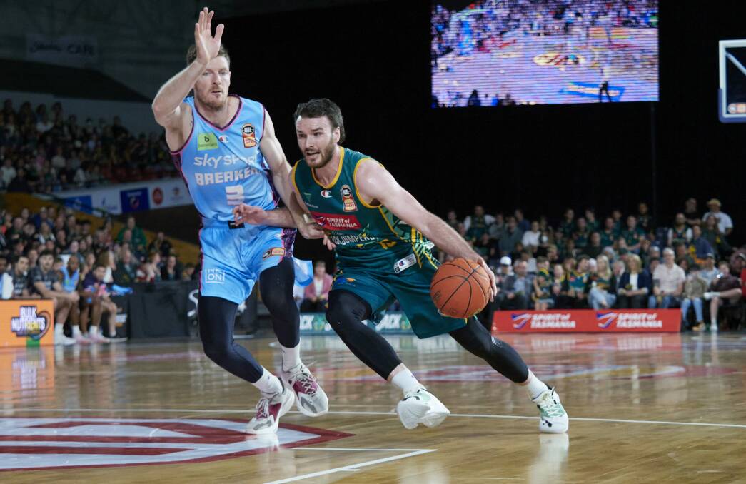 Tasmania JackJumpers' Sean Macdonald was awarded the NBL's most improved player. Picture by Rod Thompson