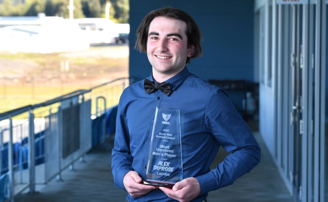 Alex Diprose won the most improved men's player at the NWFL Baldock Medal in 2022. Picture by Brodie Weeding 
