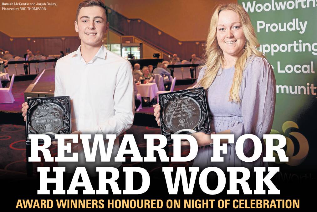 Hamish McKenzie and Jorjah Bailey were recognised as the male and female athletes of the year. Pictures by Rod Thompson