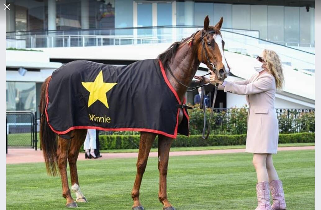 Still A Star in the Flemington mounting yard with strapper Monica Ryan after her win. Picture: Facebook
