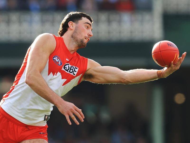 Sydney Swan Tom McCartin will miss his third game in a row because of concussion. (Mark Evans/AAP PHOTOS)
