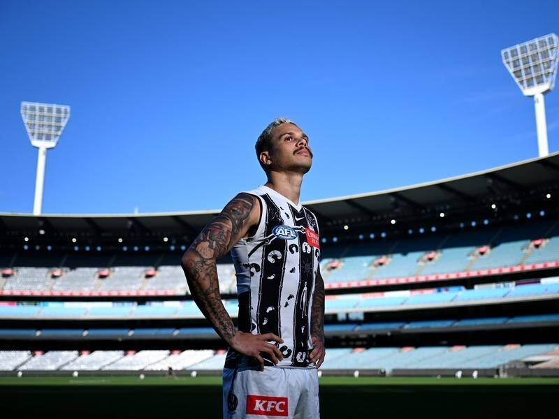 Bobby Hill is ready to step up for injury-hit Collingwood in Sir Doug Nicholls Round. (James Ross/AAP PHOTOS)