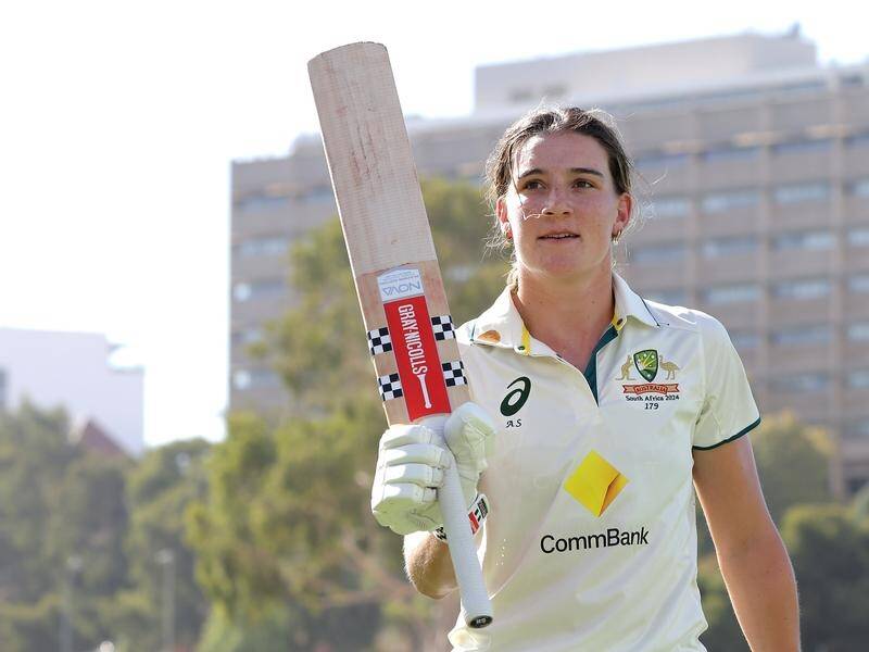 Test double-centurion Annabel Sutherland looks set to be a major star for Delhi Capitals in the WPL. (Richard Wainwright/AAP PHOTOS)