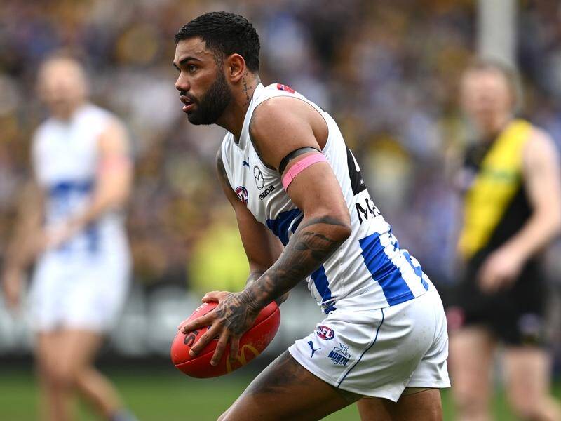 Former North Melbourne player Tarryn Thomas is attracting attention from rival AFL clubs. (Joel Carrett/AAP PHOTOS)