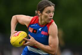 Ellie Blackburn has been overlooked as captain of the Bulldogs but remains in the leadership group. Photo: James Ross/AAP PHOTOS