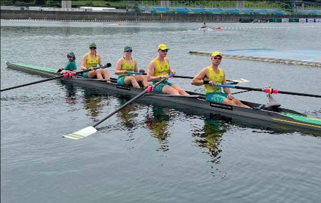 Rowed ahead: The Australian PR3 mixed coxed four. Picture: Paralympics Australia.