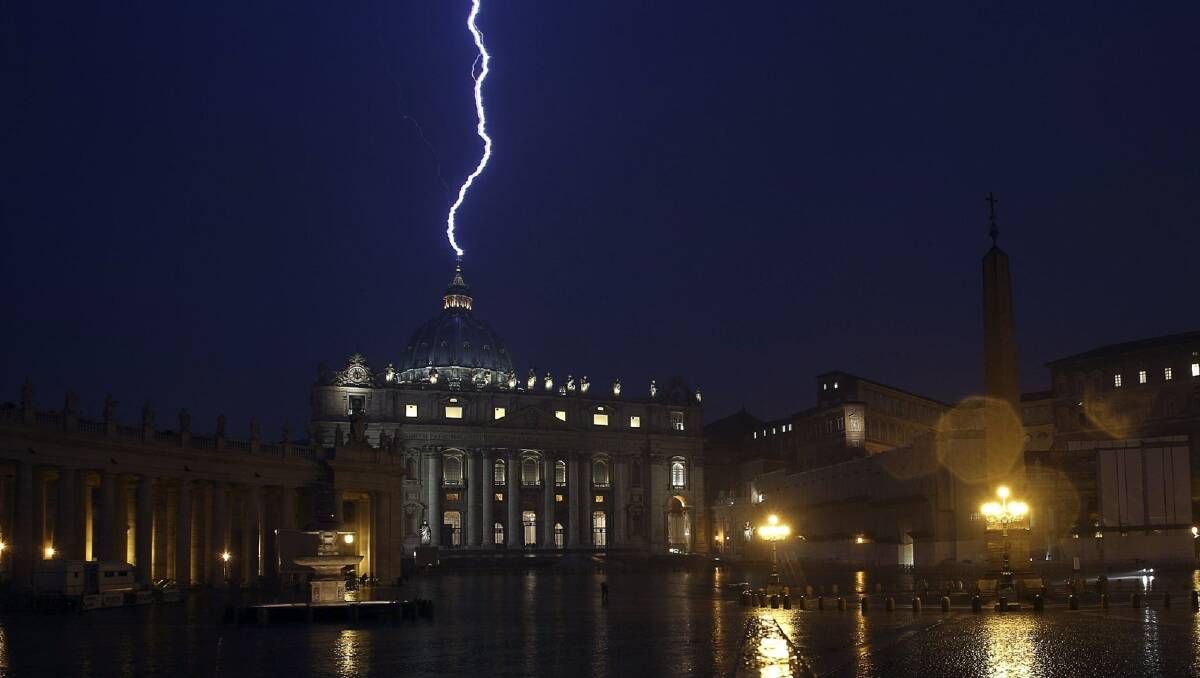 Lightning Strikes Vatican After Pope Resigns The Examiner Launceston Tas 